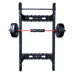 Foldable Home Gym Squat Rack with Weigh Plates, Barbell, Training Accesories and Storage Solutions.